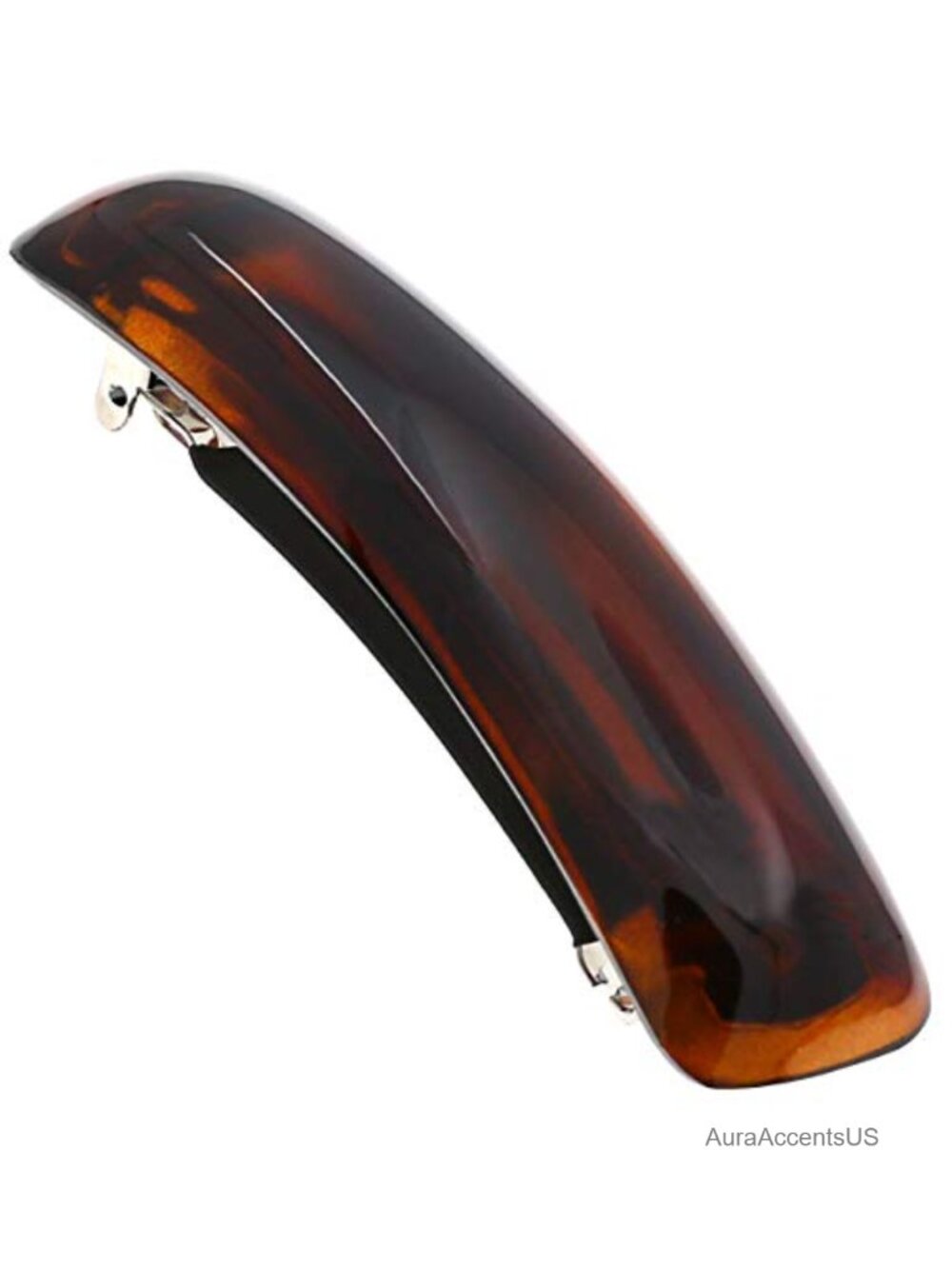 French Hair Barrette Clip for Women, Tortoise Shell, Strong Grip, Cellulose